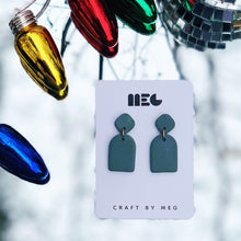 Load image into Gallery viewer, SOLID GREEN CLAY BABY RAE EARRINGS